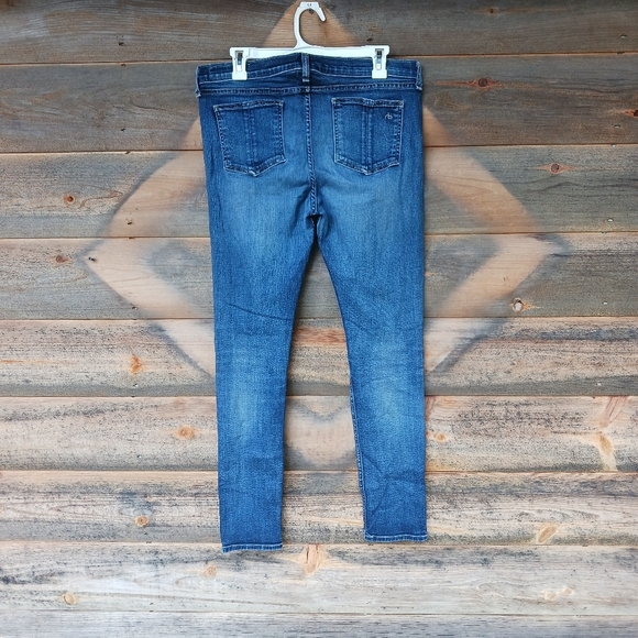 RAG & BONE The Skinny Jeans in WoodFord Wash Womens Sz 32 W1502K520 - Picture 2 of 4